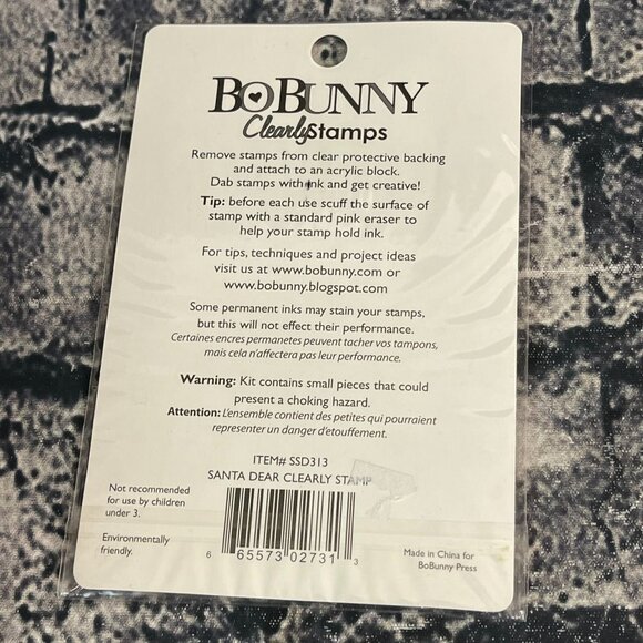 BoBunny SANTA DEAR Clear Stamp #SSD313 Holiday Santa - Picture 5 of 7